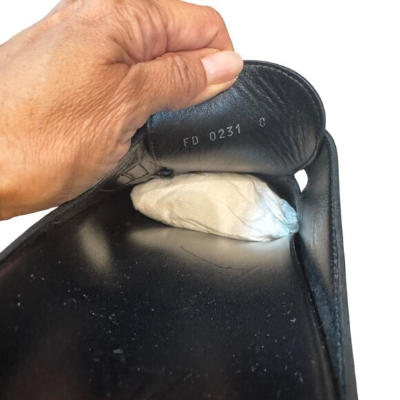 LOUIS VUITTON Men Easy Mule slip-on style shoe in black and grey Size USA 10 EUC - Picture 5 of 10